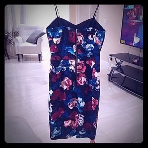 Floral Sweetheart Spaggetti Strap Dress